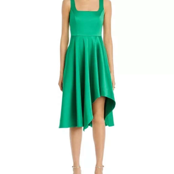Eliza J Green Asymmetric Fit and Flare Dress - Picture 9 of 11